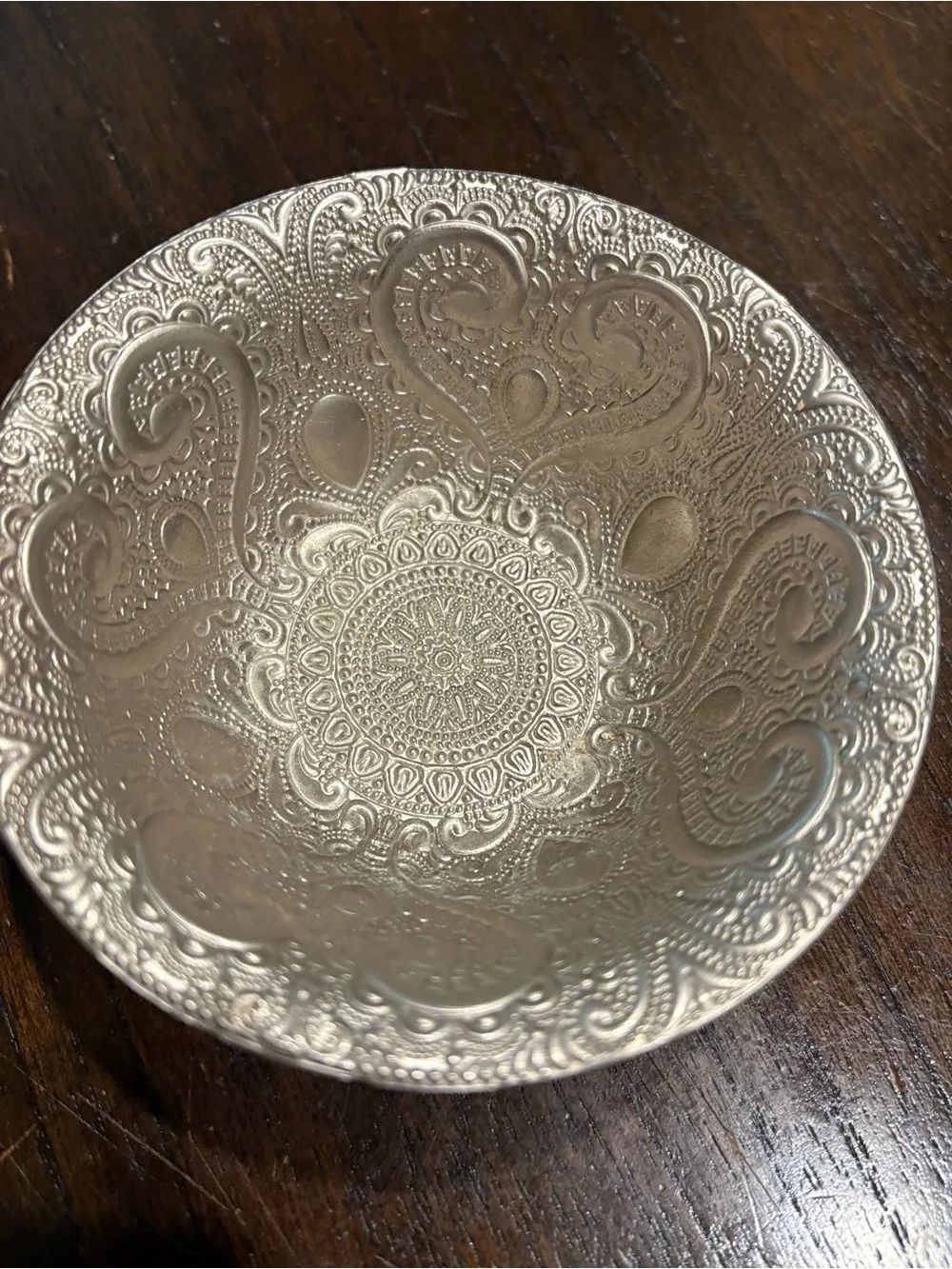 SENA Turkish Ottoman Embossed Paisley Decorative Trinket Bowl